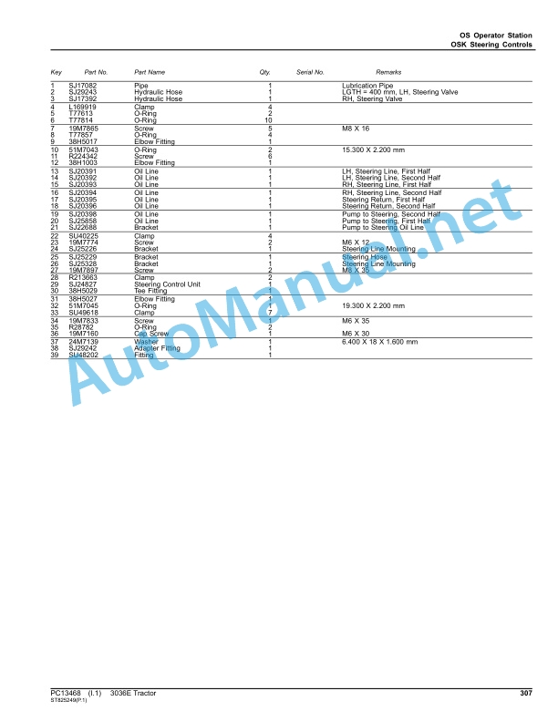 John Deere 3036E Tractor Parts Catalog PC13468 October 2020 5 John Deere 3036E Tractor Parts Catalog PC13468 October 2020-5