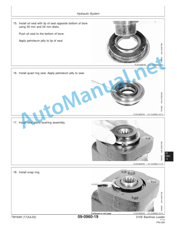 John Deere 310E Backhoe Loader Repair Technical Manual TM1649 17JUL02 3 John Deere 310E Backhoe Loader Repair Technical Manual TM1649 17JUL02 - Image 3