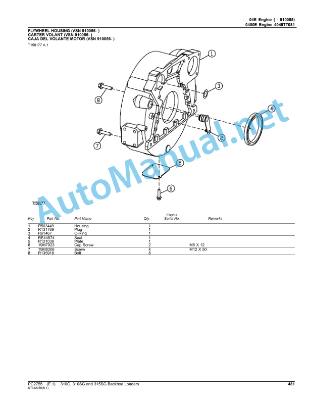 John Deere 310G, 310SG and 315SG Backhoe Loaders Parts Catalog PC2755 May-12 3 John Deere 310G, 310SG and 315SG Backhoe Loaders Parts Catalog PC2755 May-12 - Image 3