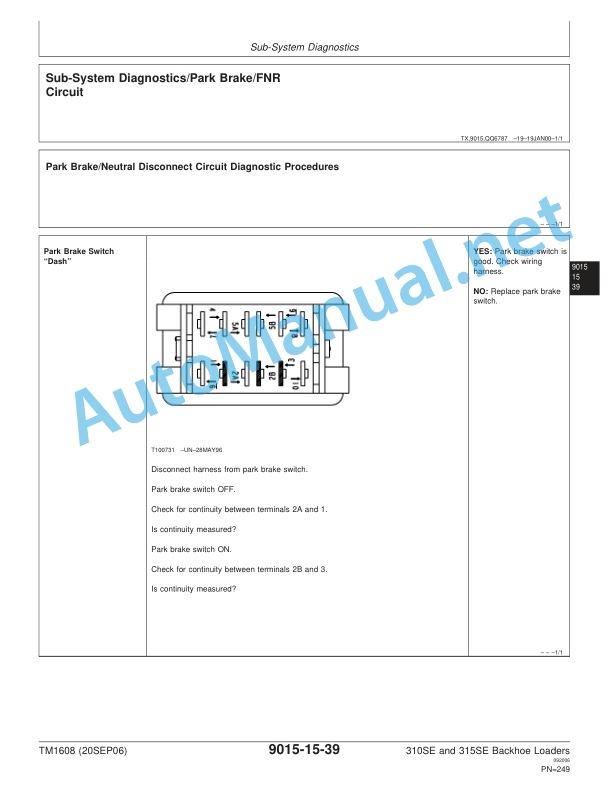 John Deere 310SE and 315SE Backhoe Loaders Operation and Test Technical Manual TM1608 20SEP06 3 John Deere 310SE and 315SE Backhoe Loaders Operation and Test Technical Manual TM1608 20SEP06 - Image 3