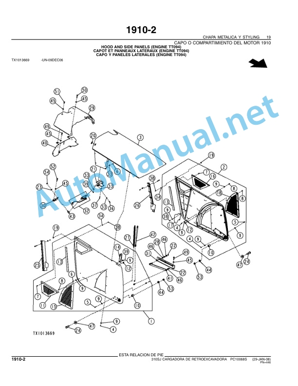 John Deere 310SJ Backhoe Loaders Parts Catalog PC10068S August 2008 Spanish 4 John Deere 310SJ Backhoe Loaders Parts Catalog PC10068S August 2008 Spanish - Image 4