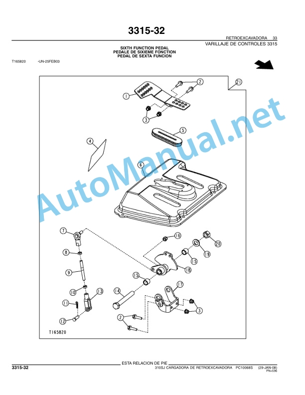John Deere 310SJ Backhoe Loaders Parts Catalog PC10068S August 2008 Spanish 5 John Deere 310SJ Backhoe Loaders Parts Catalog PC10068S August 2008 Spanish - Image 5