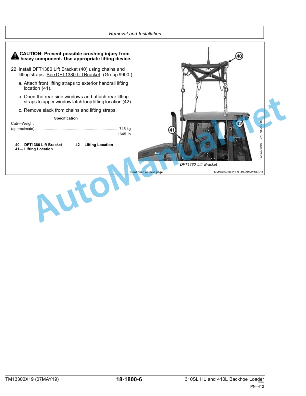 John Deere 310SL HL and 410L Backhoe Loader Technical Manual TM13300X19 07MAY19 4 John Deere 310SL HL and 410L Backhoe Loader Technical Manual TM13300X19 07MAY19 - Image 4