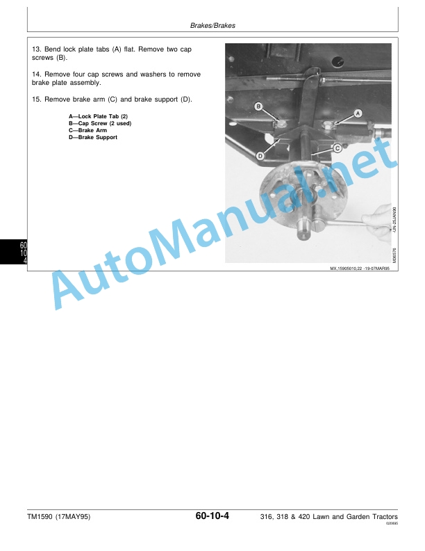 John Deere 316, 318 and 420 Lawn and Garden Tractors Technical Manual TM1590 (17MAY95) 3 John Deere 316, 318 and 420 Lawn and Garden Tractors Technical Manual TM1590 (17MAY95) - Image 3