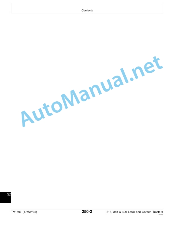 John Deere 316, 318 and 420 Lawn and Garden Tractors Technical Manual TM1590 (17MAY95) 5 John Deere 316, 318 and 420 Lawn and Garden Tractors Technical Manual TM1590 (17MAY95) - Image 5