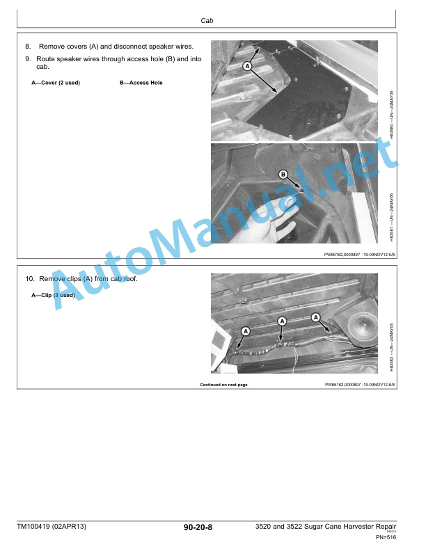 John Deere 3520 and 3522 Sugar Cane Harvester Technical Manual TM100419 April 2013 5 John Deere 3520 and 3522 Sugar Cane Harvester Technical Manual TM100419 April 2013 - Image 5