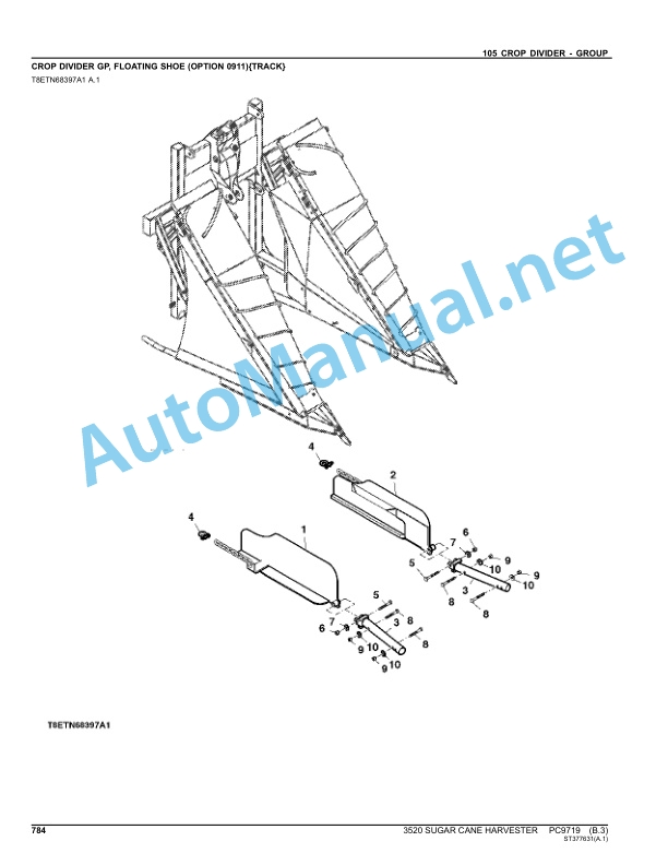 John Deere 3520 Sugar Cane Harvester Parts Catalog PC9719 Oct-11 4 John Deere 3520 Sugar Cane Harvester Parts Catalog PC9719 Oct-11 - Image 4