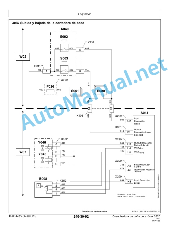 John Deere 3520 Sugarcane Harvester Technical Manual TM114463 14JUL12 Spanish 3 John Deere 3520 Sugarcane Harvester Technical Manual TM114463 14JUL12 Spanish - Image 3
