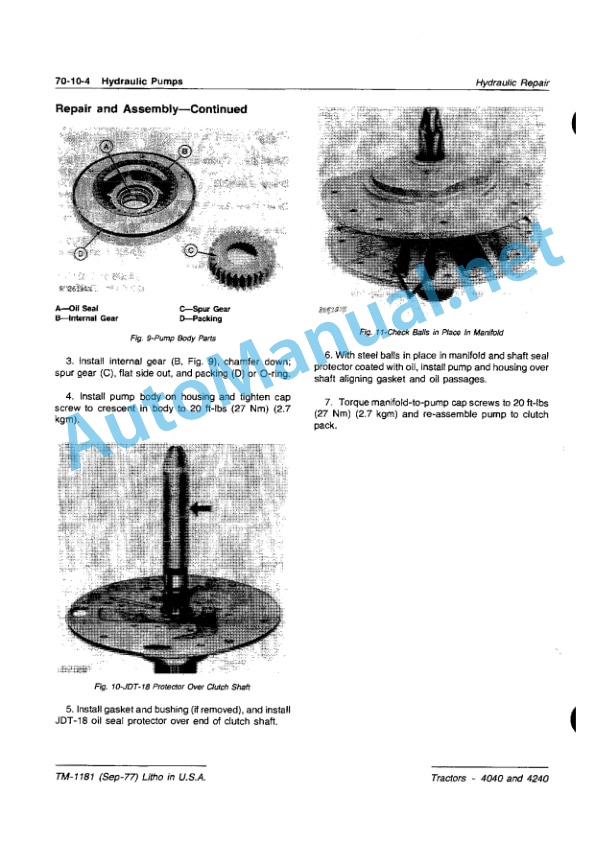 John Deere 4040 and 4240 Tractors Technical Manual TM1181 NOV 88 3 John Deere 4040 and 4240 Tractors Technical Manual TM1181 NOV 88-3