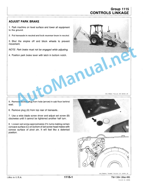 John Deere 410B, 410C, 510B, 510C Backhoe Loaders Technical Manual TM-1469 Dec-88 4 John Deere 410B, 410C, 510B, 510C Backhoe Loaders Technical Manual TM-1469 Dec-88-4