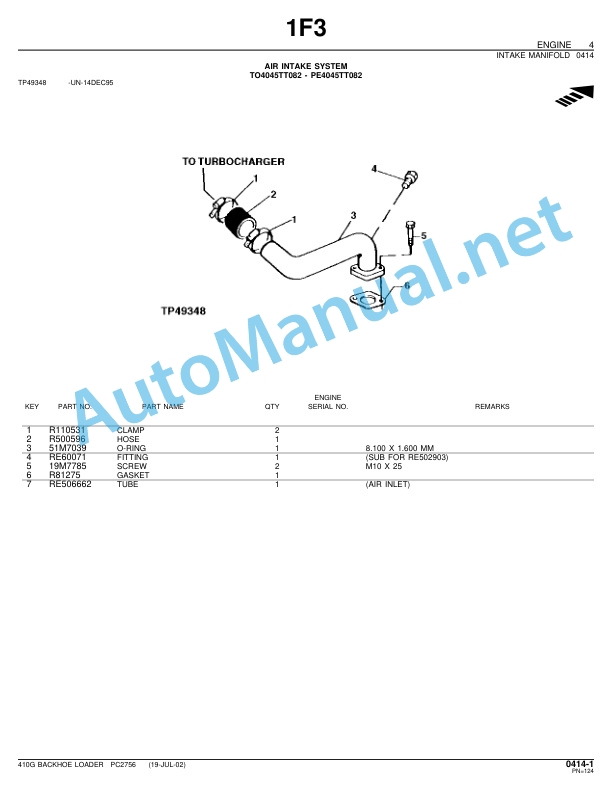 Alternative view of John Deere 410G BACKHOE LOADER INTRODUCTION AND CUSTOMER INFORMATION PC2756 11-Oct-00