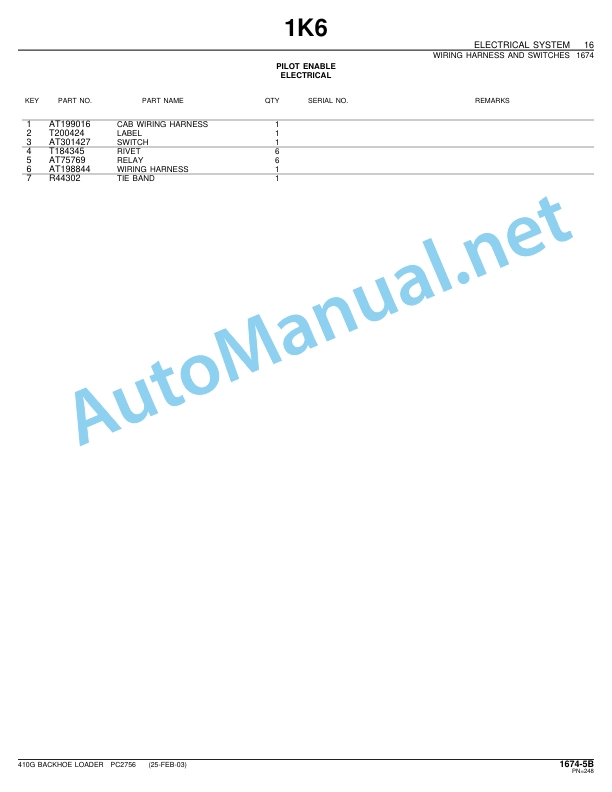 John Deere 410G BACKHOE LOADER INTRODUCTION AND CUSTOMER INFORMATION PC2756 11-Oct-00 3 John Deere 410G BACKHOE LOADER INTRODUCTION AND CUSTOMER INFORMATION PC2756 11-Oct-00 - Image 3