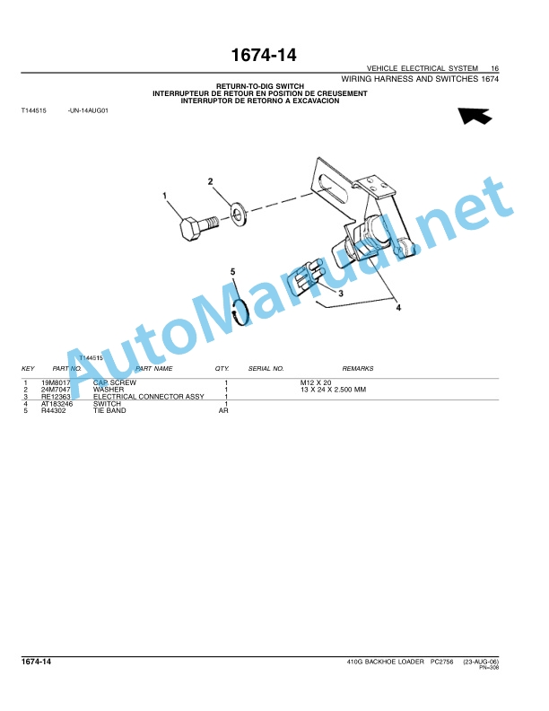 John Deere 410G BACKHOE LOADER Parts Catalog PC2756 Jan-07 3 John Deere 410G BACKHOE LOADER Parts Catalog PC2756 Jan-07 - Image 3