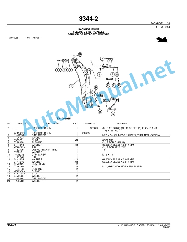 John Deere 410G BACKHOE LOADER Parts Catalog PC2756 Jan-07 5 John Deere 410G BACKHOE LOADER Parts Catalog PC2756 Jan-07 - Image 5