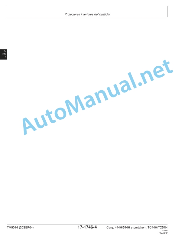 John Deere 444H, 544H Loaders and TC44H, TC54H Tool Carriers Technical Manual TM1638 30 September 2004 Spanish 4 John Deere 444H, 544H Loaders and TC44H, TC54H Tool Carriers Technical Manual TM1638 30 September 2004 Spanish - Image 4