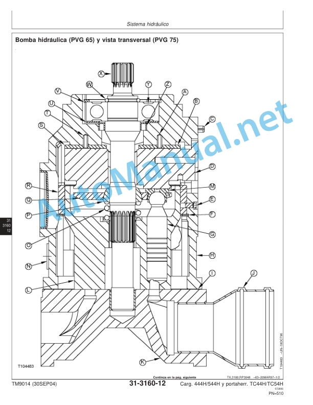 John Deere 444H, 544H Loaders and TC44H, TC54H Tool Carriers Technical Manual TM1638 30 September 2004 Spanish 5 John Deere 444H, 544H Loaders and TC44H, TC54H Tool Carriers Technical Manual TM1638 30 September 2004 Spanish - Image 5
