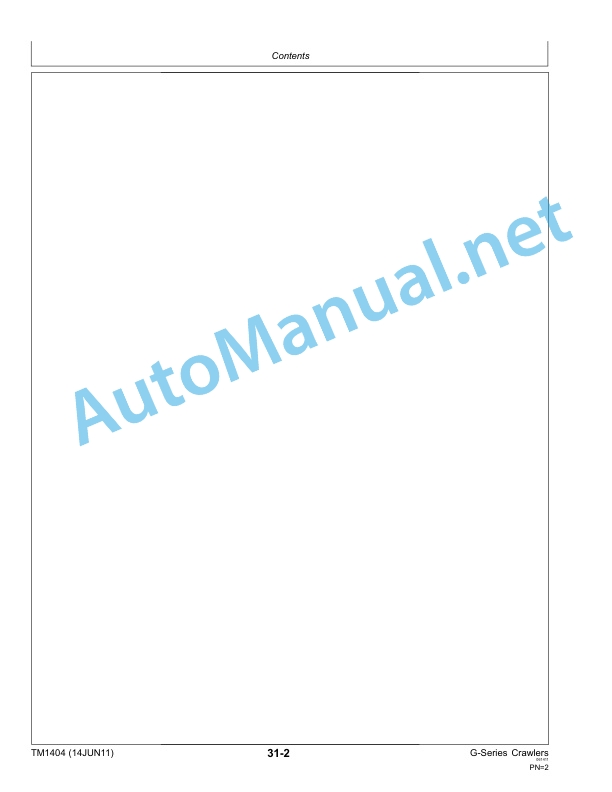 John Deere 450G, 455G, 550G, 555G, 650G Crawler Technical Manual TM1404 14 June 2011 5 John Deere 450G, 455G, 550G, 555G, 650G Crawler Technical Manual TM1404 14 June 2011 - Image 5