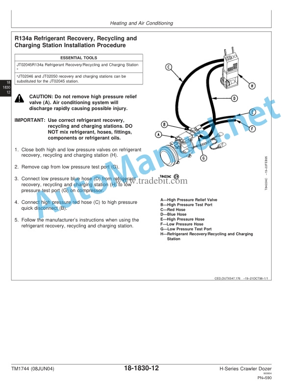 John Deere 450H, 550H, 650H Crawler Dozer Repair Technical Manual TM1744 08 Jun 2004 5 John Deere 450H, 550H, 650H Crawler Dozer Repair Technical Manual TM1744 08 Jun 2004 - Image 5