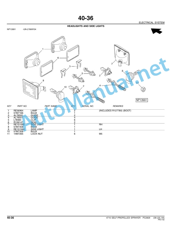 John Deere 4710 Self-Propelled Sprayer Parts Catalog PC2829 March 2006 2 John Deere 4710 Self-Propelled Sprayer Parts Catalog PC2829 March 2006-2