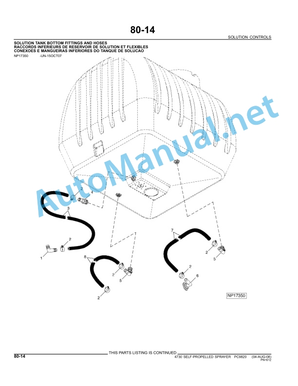 John Deere 4730 SELF-PROPELLED SPRAYER Parts Catalog PC9820 (SEP-10) 4 John Deere 4730 SELF-PROPELLED SPRAYER Parts Catalog PC9820 (SEP-10)-4