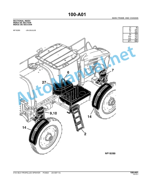 John Deere 4730 SELF-PROPELLED SPRAYER Parts Catalog PC9820 (SEP-10) 5 John Deere 4730 SELF-PROPELLED SPRAYER Parts Catalog PC9820 (SEP-10)-5