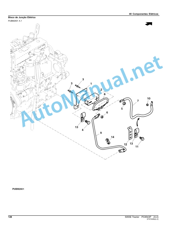 John Deere 5055E Tractor Parts Catalog PC8543P August 2011 Portuguese 3 John Deere 5055E Tractor Parts Catalog PC8543P August 2011 Portuguese - Image 3