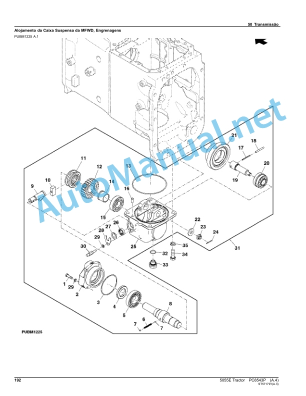 John Deere 5055E Tractor Parts Catalog PC8543P August 2011 Portuguese 4 John Deere 5055E Tractor Parts Catalog PC8543P August 2011 Portuguese - Image 4