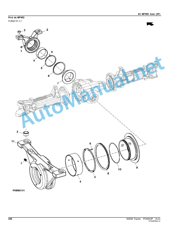 John Deere 5055E Tractor Parts Catalog PC8543P August 2011 Portuguese 5 John Deere 5055E Tractor Parts Catalog PC8543P August 2011 Portuguese - Image 5