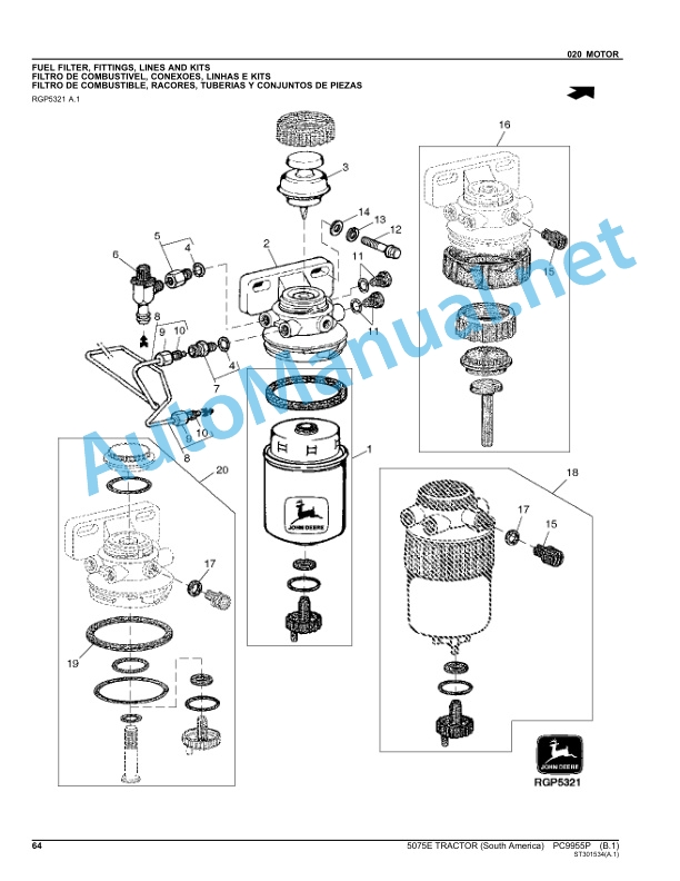 John Deere 5075E Trator (South America) Parts Catalog PC9955P May 2011 Portuguese 2 John Deere 5075E Trator (South America) Parts Catalog PC9955P May 2011 Portuguese - Image 2