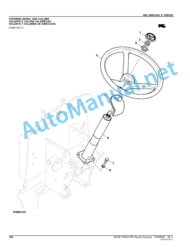 John Deere 5075E Trator (South America) Parts Catalog PC9955P May 2011 Portuguese 4 John Deere 5075E Trator (South America) Parts Catalog PC9955P May 2011 Portuguese - Image 4