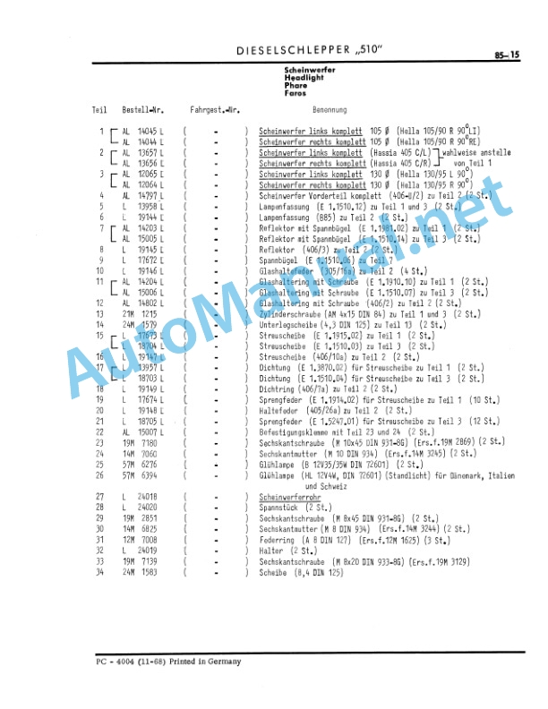 John Deere 510 Tractor Parts Catalog PC4004 5 John Deere 510 Tractor Parts Catalog PC4004 - Image 5