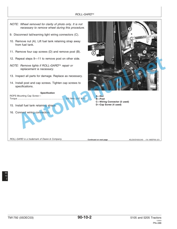 John Deere 5105 and 5205 Tractors Technical Manual TM1792 05DEC03 3 John Deere 5105 and 5205 Tractors Technical Manual TM1792 05DEC03-3