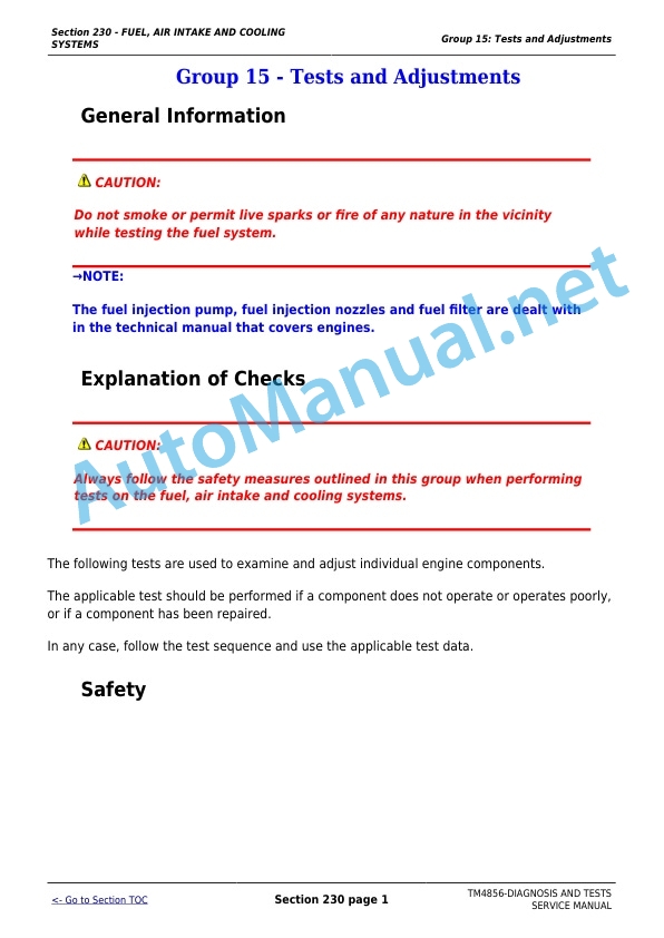 John Deere 5215, 5315, 5415, 5515 and 5515 High Crop Tractors Technical Manual TM4856 August 2010 3 John Deere 5215, 5315, 5415, 5515 and 5515 High Crop Tractors Technical Manual TM4856 August 2010 - Image 3