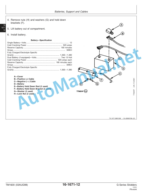 John Deere 540G, 640G, 740G, Skidder and 548G, 648G, 748G Grapple Skidder Technical Manual TM1600 03AUG98 4 John Deere 540G, 640G, 740G, Skidder and 548G, 648G, 748G Grapple Skidder Technical Manual TM1600 03AUG98 - Image 4