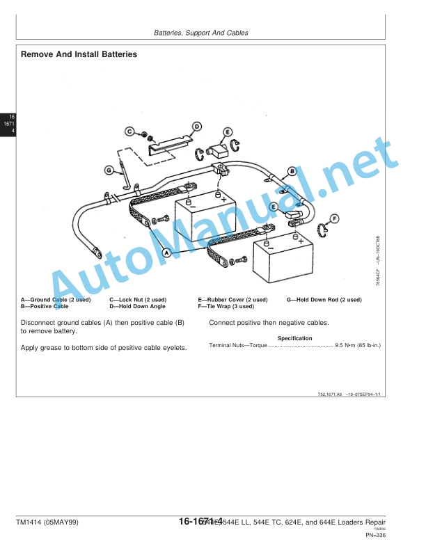 John Deere 544E, 544E LL, 544E TC, 624E, and 644E Loaders Technical Manual TM1414 05MAY99 4 John Deere 544E, 544E LL, 544E TC, 624E, and 644E Loaders Technical Manual TM1414 05MAY99 - Image 4