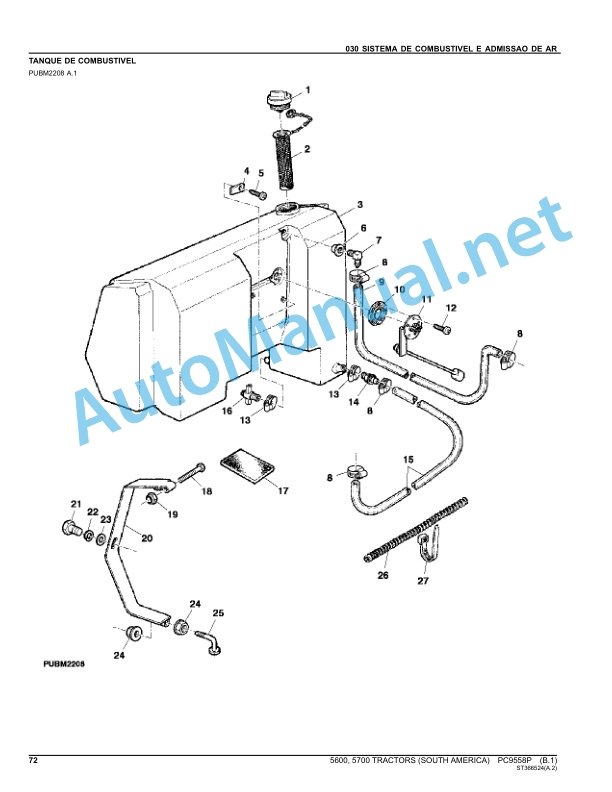 John Deere 5600, 5700 Tractors (South America) Parts Catalog PC9558P February 2012 Portuguese 2 John Deere 5600, 5700 Tractors (South America) Parts Catalog PC9558P February 2012 Portuguese - Image 2