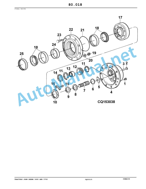 John Deere 5600 and 5700 Tractors Parts Catalog CQ33115 06May04 5 John Deere 5600 and 5700 Tractors Parts Catalog CQ33115 06May04 - Image 5