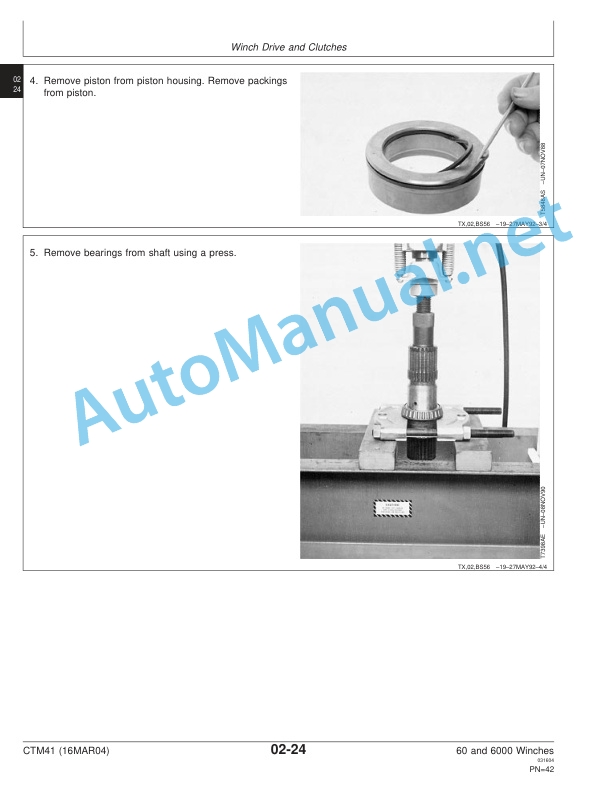 John Deere 60 and 6000 Winches Component Technical Manual CTM41 16MAR04 3 John Deere 60 and 6000 Winches Component Technical Manual CTM41 16MAR04 - Image 3