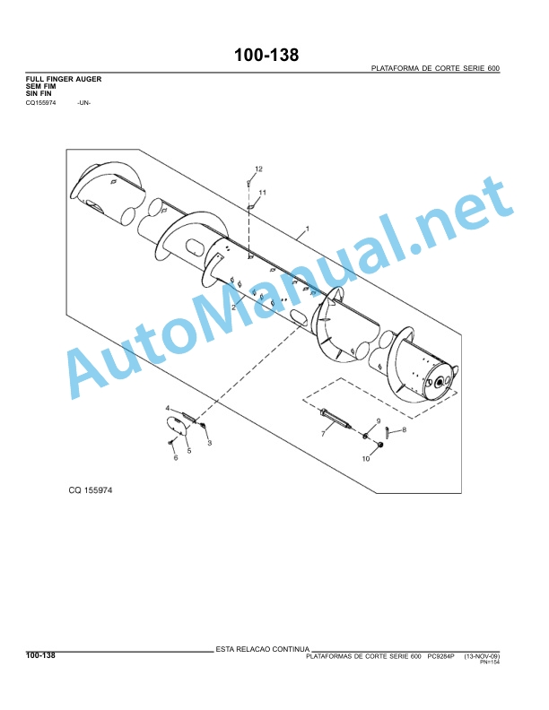 John Deere 600 Series Cutting Platforms Parts Catalog PC9284P November 13, 2009 Portuguese 4 John Deere 600 Series Cutting Platforms Parts Catalog PC9284P November 13, 2009 Portuguese - Image 4