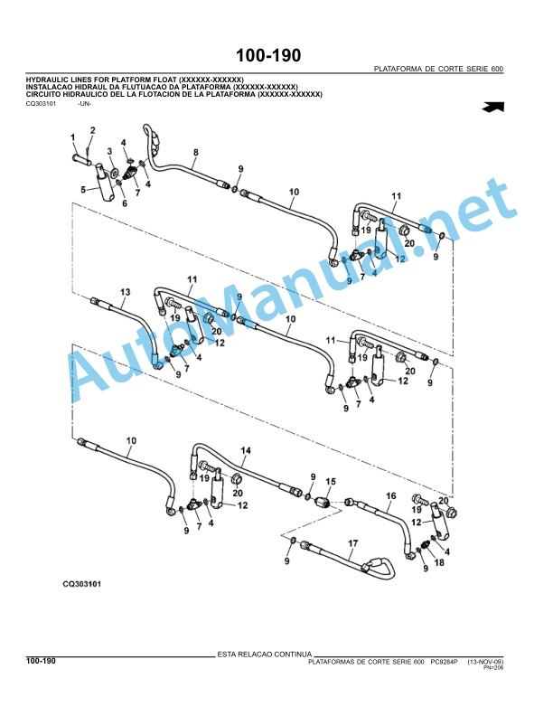 John Deere 600 Series Cutting Platforms Parts Catalog PC9284P November 13, 2009 Portuguese 5 John Deere 600 Series Cutting Platforms Parts Catalog PC9284P November 13, 2009 Portuguese - Image 5