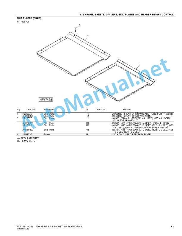 John Deere 600 Series F and R Cutting Platforms Parts Catalog PC9242 Mar-12 3 John Deere 600 Series F and R Cutting Platforms Parts Catalog PC9242 Mar-12 - Image 3