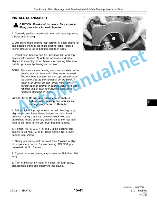 John Deere 6101 Engines Component Technical Manual CTM61 (13MAY93) 3 John Deere 6101 Engines Component Technical Manual CTM61 (13MAY93) - Image 3