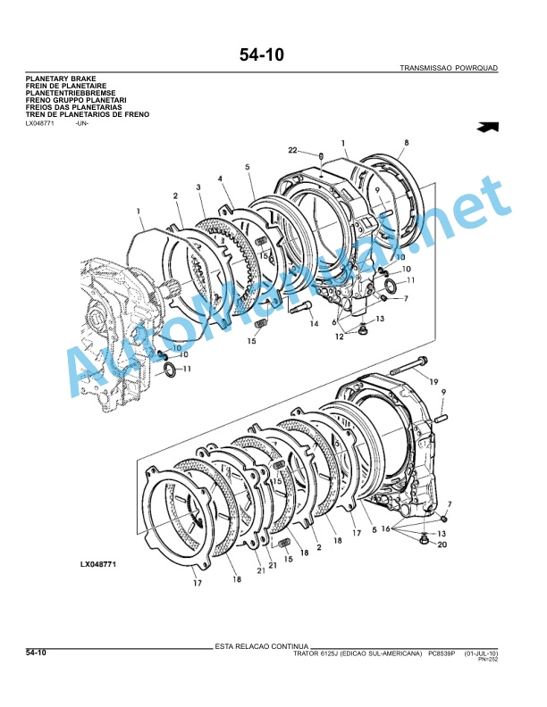 John Deere 6125J Tractor Parts Catalog PC8539P 01-Jul-10 Portuguese 3 John Deere 6125J Tractor Parts Catalog PC8539P 01-Jul-10 Portuguese - Image 3