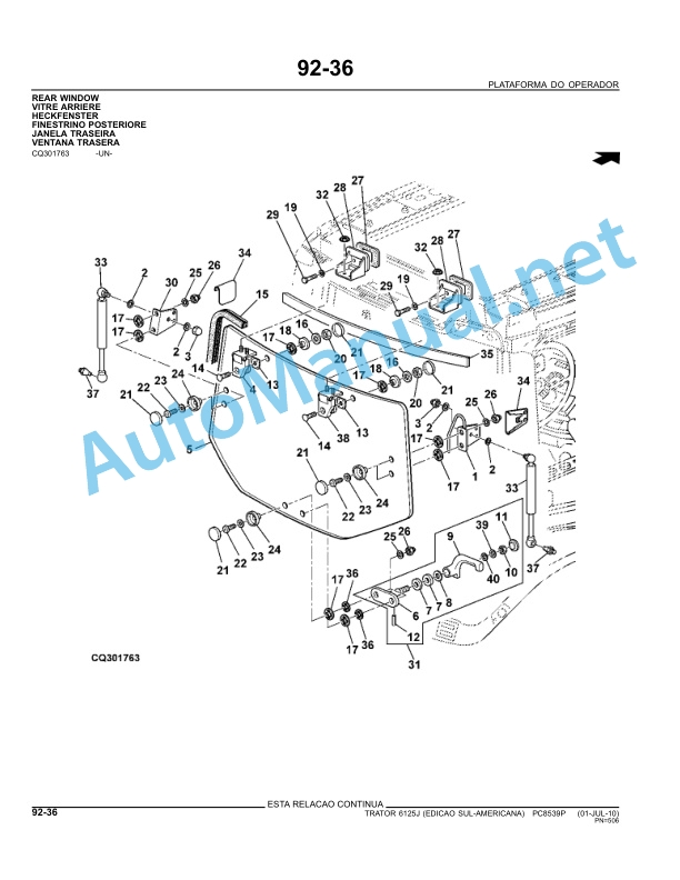John Deere 6125J Tractor Parts Catalog PC8539P 01-Jul-10 Portuguese 5 John Deere 6125J Tractor Parts Catalog PC8539P 01-Jul-10 Portuguese - Image 5