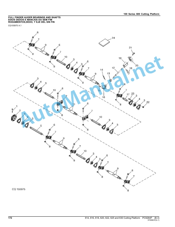 John Deere 614, 616, 618, 620, 622, 625 and 630 Cutting Platform Parts Catalog PC9284P May 2012 Portuguese 4 John Deere 614, 616, 618, 620, 622, 625 and 630 Cutting Platform Parts Catalog PC9284P May 2012 Portuguese - Image 4
