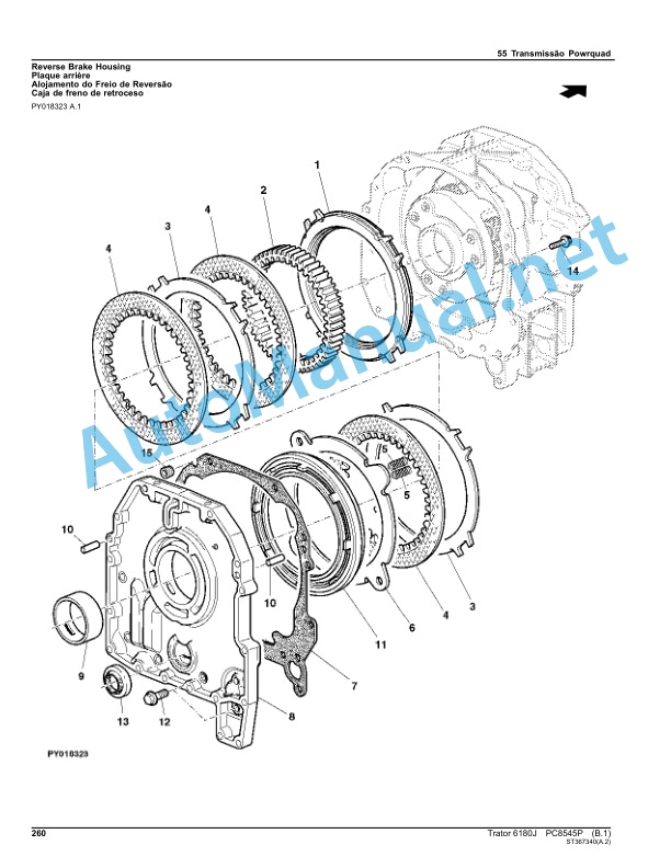 John Deere 6180J Tractor Parts Catalog PC8545P May-11 Portuguese 3 John Deere 6180J Tractor Parts Catalog PC8545P May-11 Portuguese - Image 3