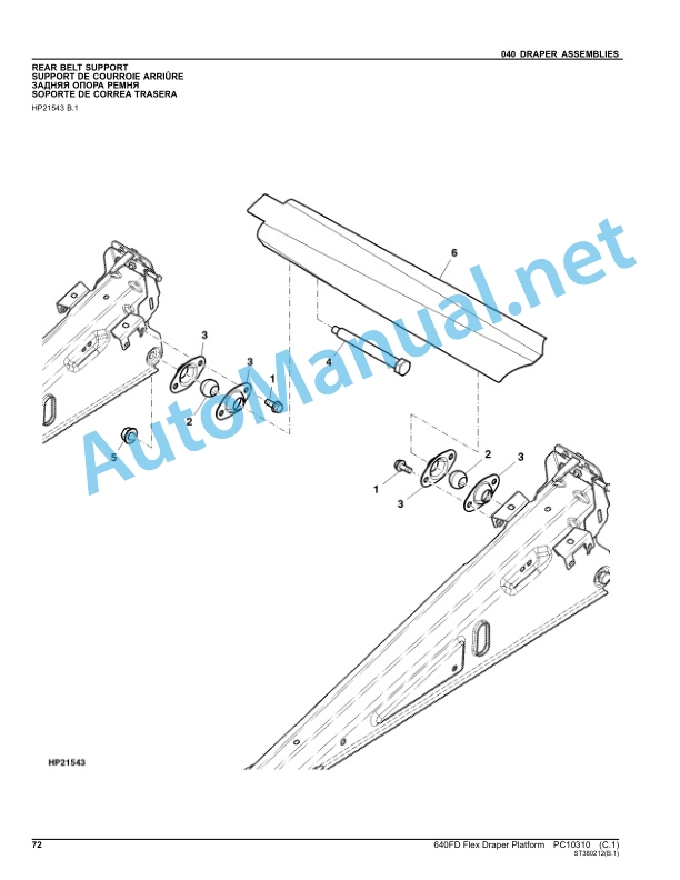 John Deere 640FD Flex Draper Platform Parts Catalog PC10310 Dec-13 3 John Deere 640FD Flex Draper Platform Parts Catalog PC10310 Dec-13 - Image 3