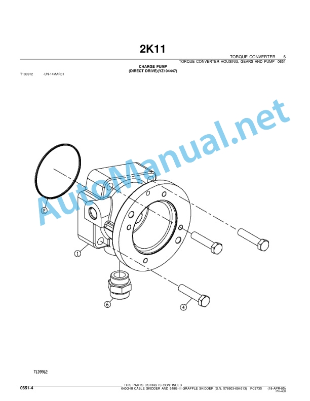 John Deere 640G-III CABLE SKIDDER AND 648G-III GRAPPLE SKIDDER Parts Catalog PC2735 21-AUG-03 3 John Deere 640G-III CABLE SKIDDER AND 648G-III GRAPPLE SKIDDER Parts Catalog PC2735 21-AUG-03 - Image 3