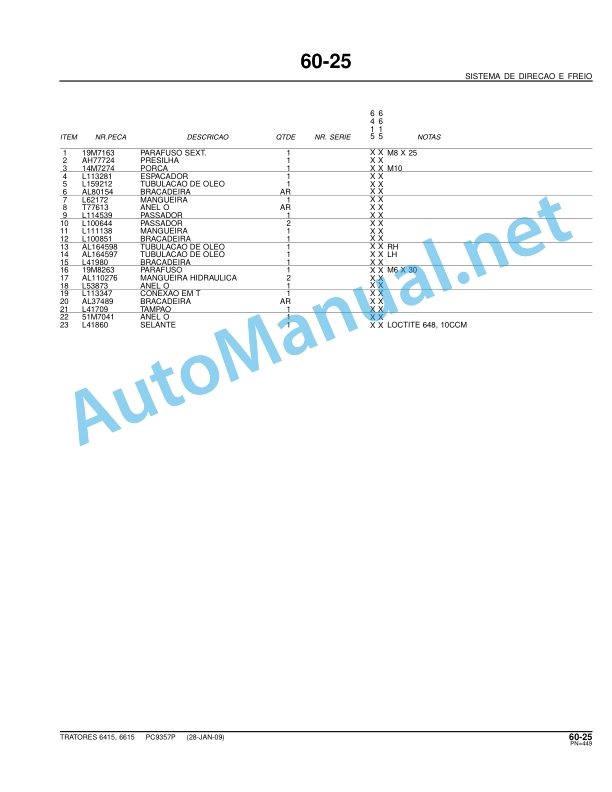 John Deere 6415,6615 Tractors Parts Catalog PC9357P 28-JAN-09 Portuguese 4 John Deere 6415,6615 Tractors Parts Catalog PC9357P 28-JAN-09 Portuguese - Image 4