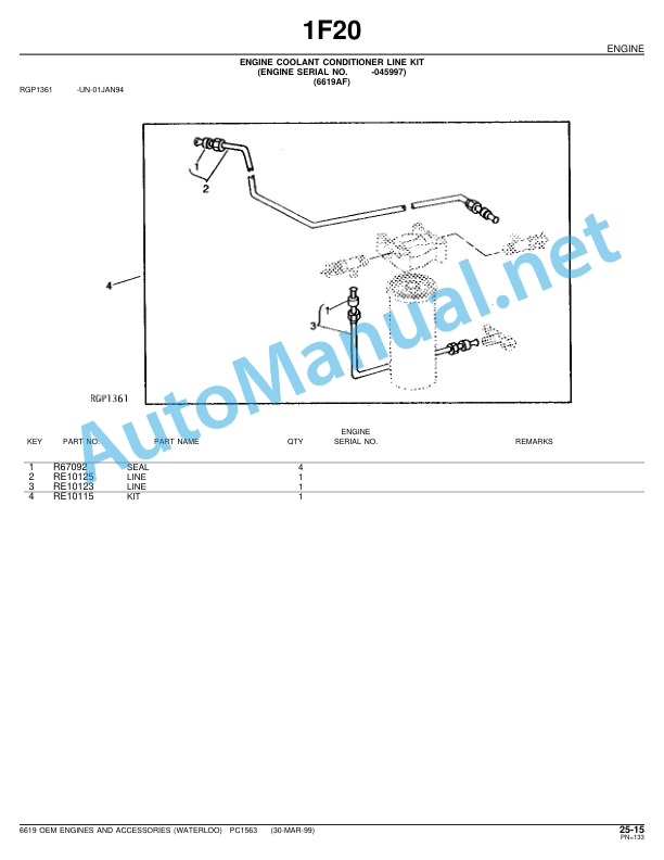John Deere 6619 OEM Engines and Accessories (Waterloo) Parts Catalog PC1563 May-00 3 John Deere 6619 OEM Engines and Accessories (Waterloo) Parts Catalog PC1563 May-00 - Image 3
